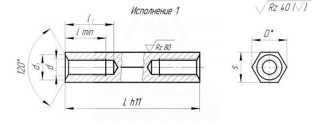 Стойка ГОСТ 20865-81 М3х6 алюминий