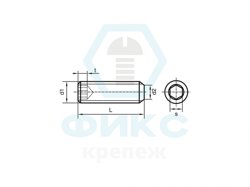 Винт DIN 913 М2х4 нержавеющая сталь А4