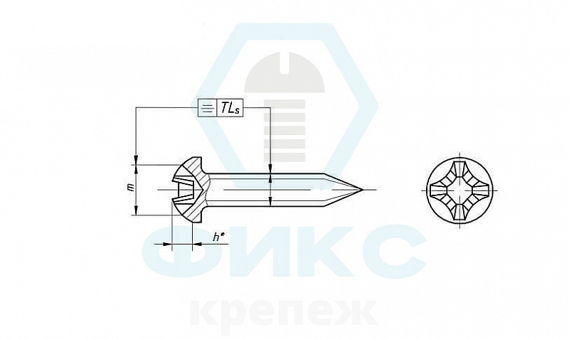 Винт ГОСТ 11650-80 3х20 сталь цинк белый исп.2
