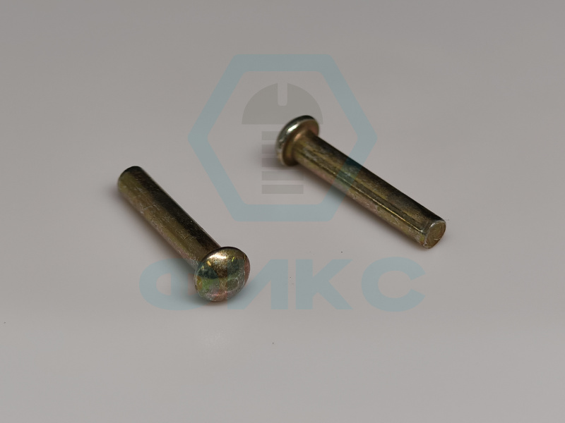 Заклепка ГОСТ 10299-80 5х16 сталь цинк желтый