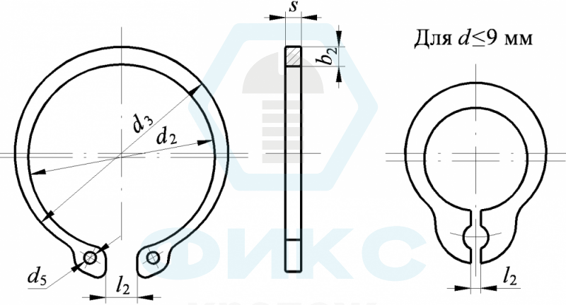 Кольцо ГОСТ 13942-86 d40 сталь кадмий
