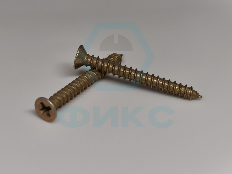 Винт ГОСТ 11652-80 6х25 сталь цинк желтый исп.2