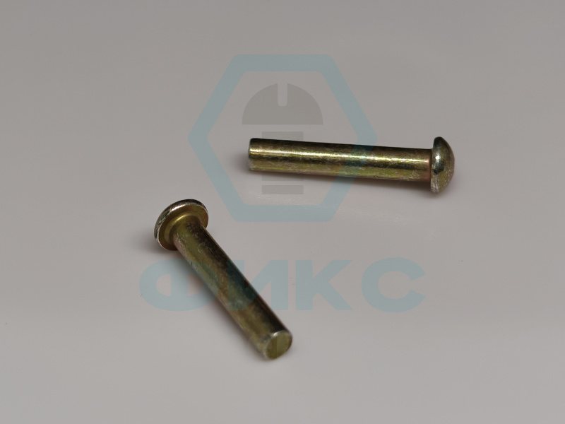 Заклепка ГОСТ 10299-80 5х16 сталь цинк желтый